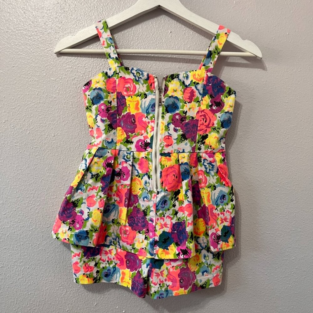 Daisy Jane Girl's Floral Peplum Skort Dress 6X